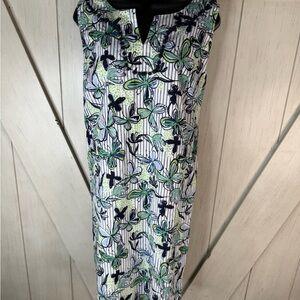 Talbots Green and Blue Floral Maxi Dress